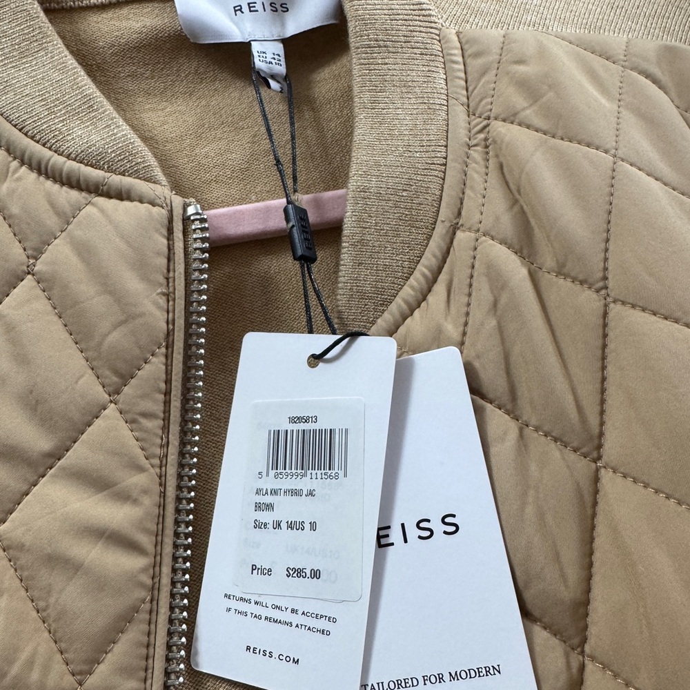 REISS Ayla Knit Hybrid Jacket - Picture 4 of 7